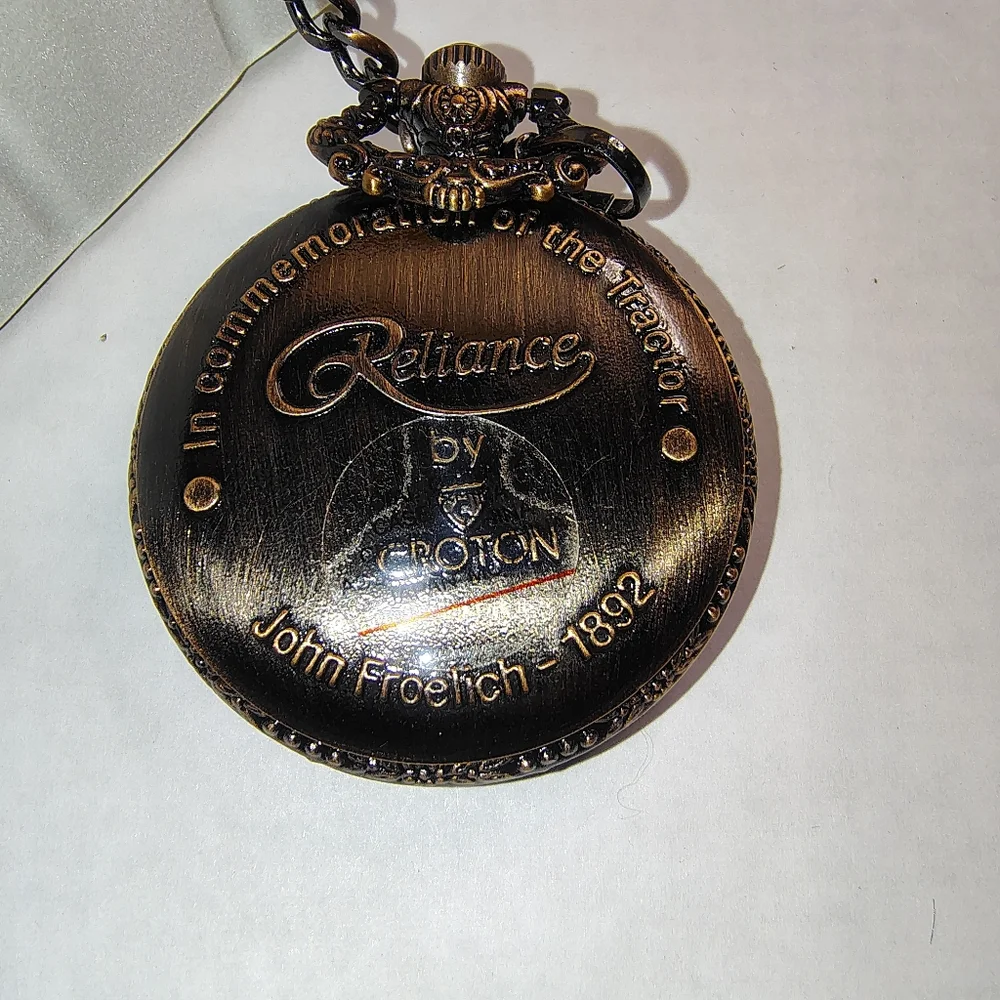 Reliance Croton Pocket Watch – Quartz Movement – 23kt Gold Layered – NIB